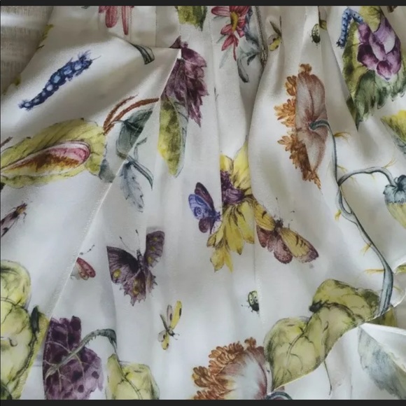 Adam Lippes Crepe Top Floral Print Asymmetrical - Picture 6 of 10